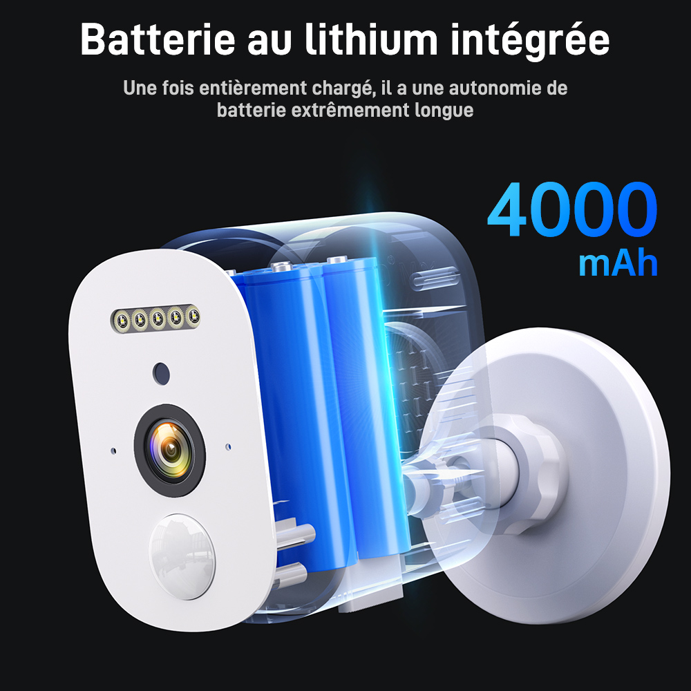 Camera 4G solaire cellule batterie 4000mAh PIR – Image 2