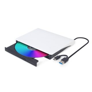 Lecteur Graveur DVD Externe USB 3.0 Ultra Slim Portable Blanc