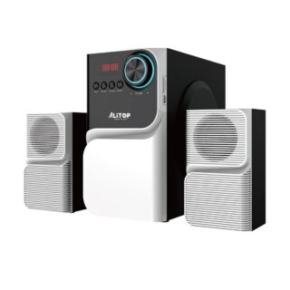Speaker ALITOP Woofer SP-2501 – Chaîne HIFI – Blanc-Noir – Garantie 1 an