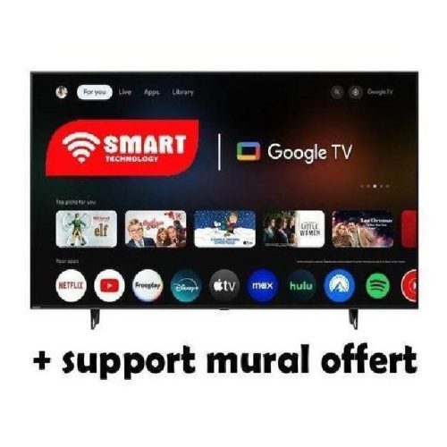 TV LED 50 FHD T2-S2 TV SMART STT-5090H DECODEUR INTEGRE - NUMÉRIQUE- NOIR- GARANTIE 06 125000F